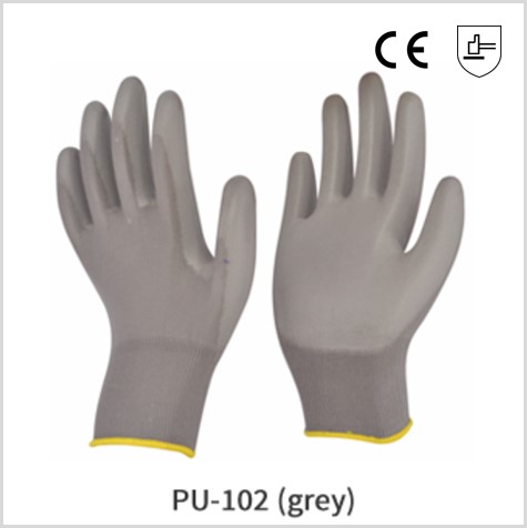 CE Certified Grey PU Coated Protection 29/ for Gloves @ pair Hand Rs